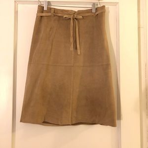 Suede A-Line skirt